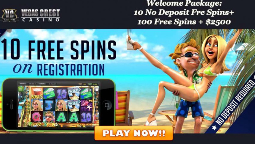 Vegas Crest No Deposit Bonus